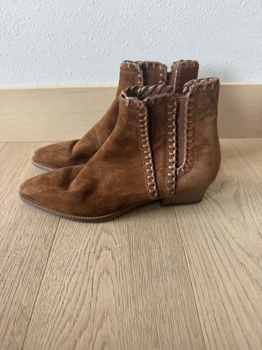 Michael Kors Women’s Ankle Boots Bootie Leather 38.5 7.5 Winter Shoes Pull On
